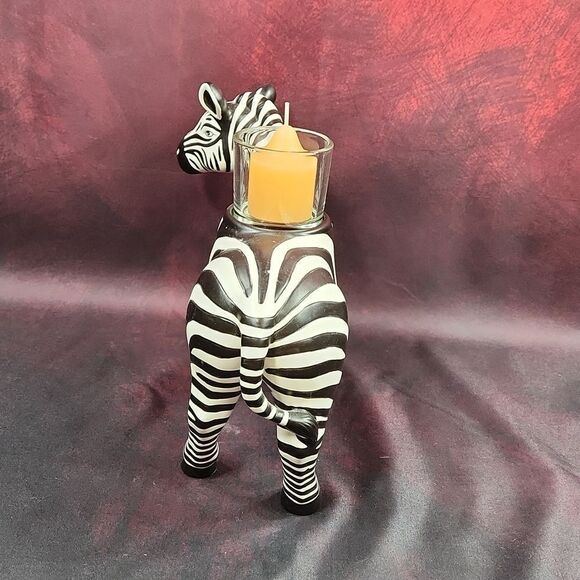 🩵PartyLite Zebra Votive/Tealight Candle Holder - Picture 8 of 16